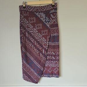 Anthropologie Maeve Red and White Patterned Skirt
